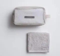 THREE ワンマイルメッシュポーチ＆ハンドタオル　ノベルティ　限定のサムネイル