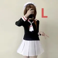 カードキャプターさくら風 コスプレ衣装 セーラー服セット 帽子付き Lサイズ