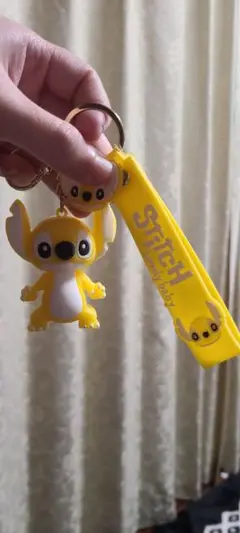 スティッチ フィギュアキーホルダー イエロー