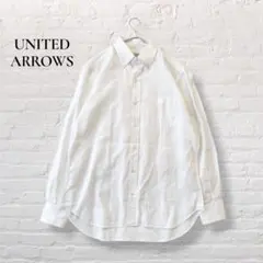 UNITED ARROWS ボタンダウンシャツ　メンズ　ホワイト　XL相当