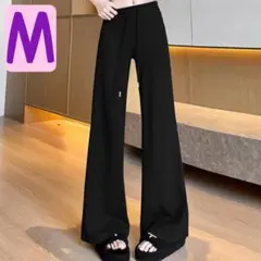 スウェットパンツ レディース ブラック ストレート 美脚 脚長 ルームウェア