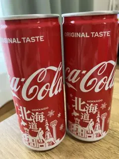 コカコーラ　北海道　北東北　限定　デザイン缶　2本セット　空箱付き　地域限定のサムネイル