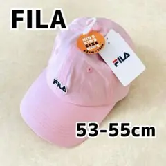 FILA フィラ キッズ コットン100% キャップ ピンク53cm〜55cm①のサムネイル