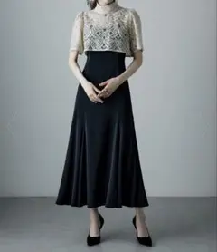 美品3wayレースボレロ&マーメイドキャミドレス　結婚式　お呼ばれ　etoll.