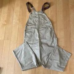 ベージュオーバーオール ワイドレッグ