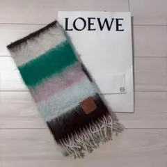セール】LOEWE ロエベ アナグラム ストライプ モヘア ブランケット