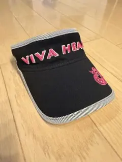 VIVA HEART バイザー 黒 パイピングストライプ