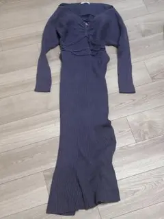SNIDEL ニットワンピース ロング丈 長袖