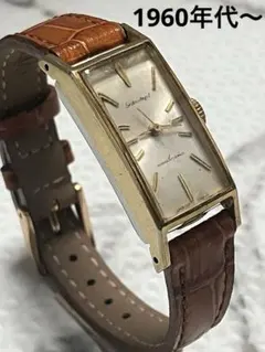 ★1960年代。SEIKO (Angel)手巻き。縦長のレクタンギュラー。稼働品