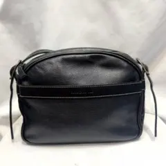 コムサデモード レザー ショルダーバッグ 斜めがけ 鞄 かばん ブラック 黒