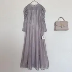 定価33000円◆新品タグ付き◆ヤマダヤ◆ギャザーショルダーレースドレスのサムネイル