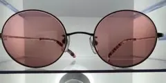 ラウンド型ピンクレンズサングラス