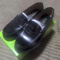 HARUTA ローファー 3048 黒 24cm 3E　牛革