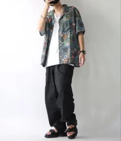 美品 M ユニクロ ワイドフィット パラシュート カーゴパンツ ユニセックス