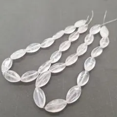 天然石　ローズクオーツ　10㎜カット　 半連×二連