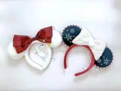 ディズニー クリスマス 2025 新品 未使用 チェック リボン リルリンリン