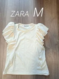 ZARA フリル付き Tシャツ Mサイズ