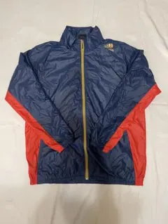 adidas CLIMAPROOF ナイロンジャケット L ネイビー/レッド
