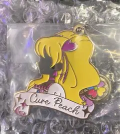 プリキュア 一番くじ F賞 シルエット メタルチャーム キュアピーチ