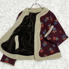 アーキ【サイズ S】リバーシブル　ボアジャケット　花柄　総柄