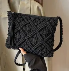 残り1点⚠️ZARAジャンル 海外ブランド 春夏 お洒落シンプルショルダーバッグ黒