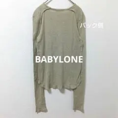 バビロン スリット 変形デザイン リブカットソー ライトグレー　Fのサムネイル