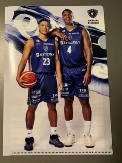 未使用】新井楽人＆佐藤凪 A5クリアファイル 横浜ビー・コルセアーズ