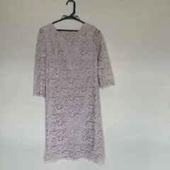 TRAWBERRY-FIELDS ピンク レース 七分袖 ワンピース