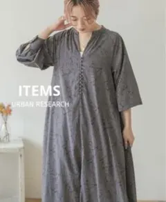 ☆ ITEMS URBAN RESEARCH 花柄 プリント ワンピース フリー