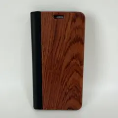 【新品】手帳型ケース iPhoneX 天然木　ウッド