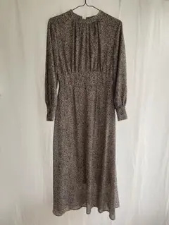 葉柄　ワンピース　秋　冬　長袖ワンピース　N. 小花柄