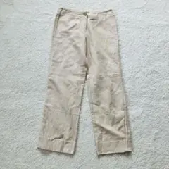 【INCOTEX】コットン リネン カジュアルパンツ(38)ストライプ柄のサムネイル