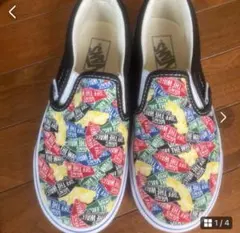 可愛い新品カラフルロゴvansスリッポン