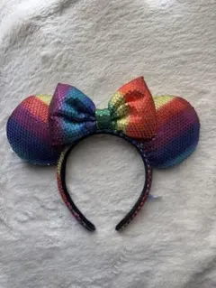ディズニーレインボー ミッキー耳 カチューシャ