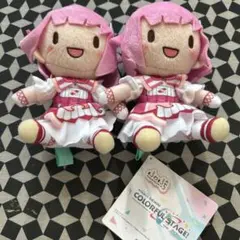 プロセカ ふわぷちミニぬいぐるみ 鳳えむ 2つセット BNW版（進級後）のサムネイル
