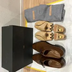 ㉑SCOTCH GRAIN メンズ ドレスシューズ ブラウン シューキーパー付のサムネイル