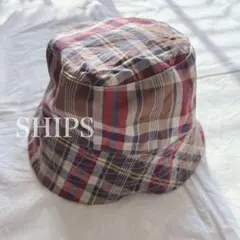 SHIPS シップス　チェック柄　バケットハット　男女兼用　リバーシブル