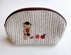 【限定セール♡】新品 ファミリア　デニムポーチ　メリーゴーランド 手刺繍 限定セール♡】新品 ファミリア デニムポーチ メリーゴーランド 手刺繍