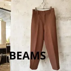 B−MING by BEAMS/茶スラックス テーパードシルエット/ウール混紡M