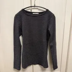 ストライプ長袖カットソー ネイビー/ホワイト niko and...