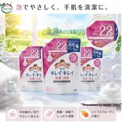 キレイキレイ泡ハンドソープ詰め替え 450ml シトラスフルーティー 3本セットのサムネイル
