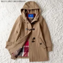 BLUE LABEL CRESTBRIDGEダッフルコートベージュ ノバチェック