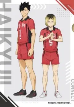 ハイキュー 音駒高校 黒尾鉄朗 孤爪研磨 くら寿司 クリアファイル