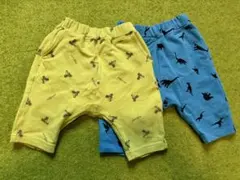 【美品】GU アニマル　動物　半ズボン　サマナルパンツ　7分丈　2枚セット　完売