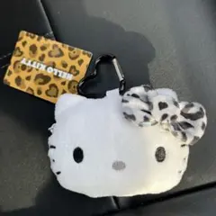 ハローキティ　ヒョウ柄小銭入れ　モノクロキティ　コインケース