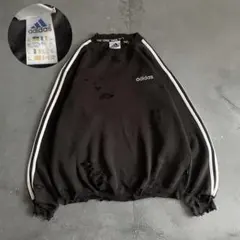 90's adidas”シンガポール製“三本線“boro sweatのサムネイル