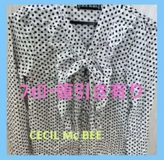 CECILMcBEE ドット柄リボンブラウス Mサイズ