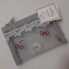 ☆新品未使用☆ハローキティ×近沢レース メッシュミニポーチ サンリオ 