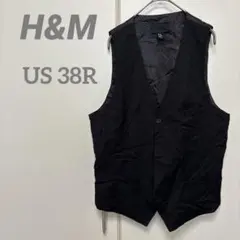H&M ベスト 【US 38R】　黒　ブラック　ジレ　シンプル　スーツ