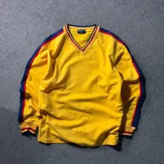 OLD UNIQLO 90s 長袖 カットソー ロンT 袖ライン Vネック M